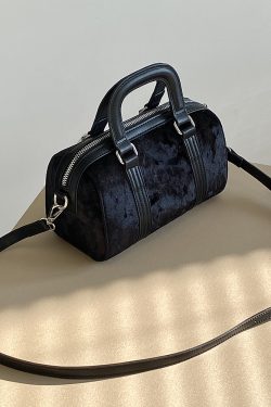 Women's Dark Aesthetic Boston Bag - Versatile Handbag, Shoulder & Crossbody Style, Korean Style 2025