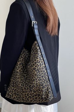 Women's High-End Leopard Print Tote Bag - Large Capacity Spring Summer Shoulder Crossbody Bag for 2025 Fashion