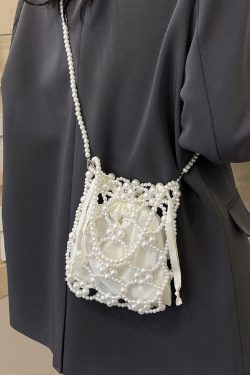Women's High-End Metal Bead Handbag - Small Square Shoulder Bag for Summer 2025, Versatile Phone Bag, Trendy Evening Accessory