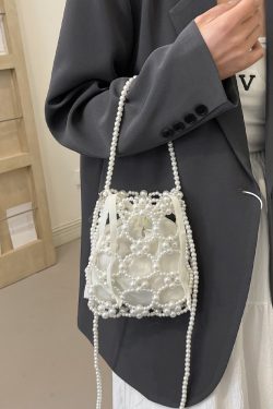 Women's High-End Metal Bead Handbag - Small Square Shoulder Bag for Summer 2025, Versatile Phone Bag, Trendy Evening Accessory