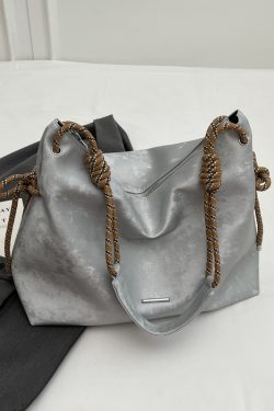 Women's Korean-Style Casual Large-Capacity Tote Bag - Trendy 2025 Summer Versatile Commuting Shoulder Bag
