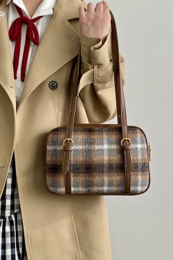Women's Large Capacity Retro Plaid Tote Bag - Spring Summer Shoulder Underarm Bag for 2025 Fashion