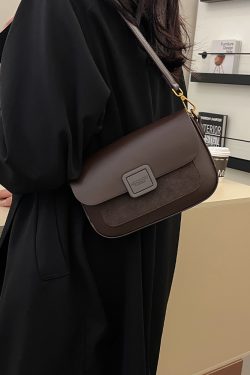 Women's Minimalist Square Bag - Trendy Casual Shoulder Bag in Korean Style for Autumn/Winter 2025