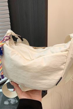 Women's Nylon Dumpling Bag - 2025 Summer Korean Style Trendy Shoulder Bag, High-End Minimalist Crossbody Design