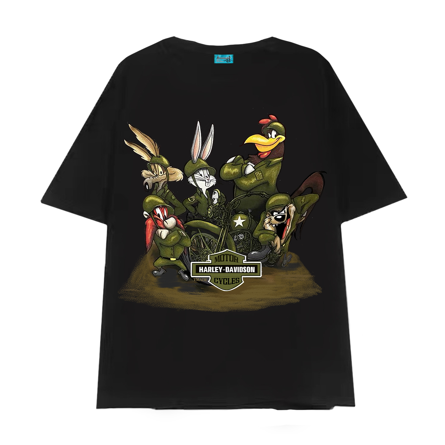 Women's Oversized American Retro Vintage T-Shirt - Trendy Loose Short Sleeve Top for Summer - European and American Style