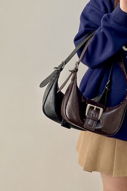 Women's Retro Korean Style Underarm Horn Bag - Spring Summer Crossbody Small Shoulder Bag for 2025