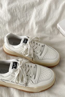 Women's Retro Thick-Soled White Sneakers - 2025 Spring Sports Casual Shoes, Versatile Design for Everyday Style