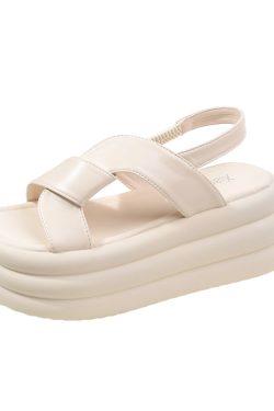 Women's Summer 2025 Platform Casual Sandals - Thick-Soled, Height-Increasing, Versatile Beach Footwear