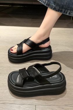 Women's Summer 2025 Platform Casual Sandals - Thick-Soled, Height-Increasing, Versatile Beach Footwear