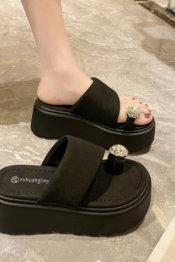 Women's Summer Platform Sandals - Thick-Soled, Elegant Height-Increasing Beach Shoes, 2025 New Style, Fairy Aesthetic
