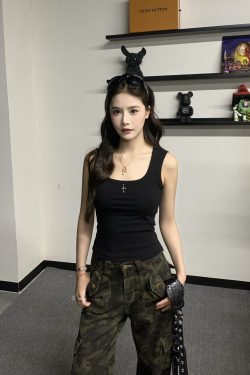 Women's Summer Slim Fit U-Neck Camisole - Hot Girl Style Sleeveless Base Layer Top
