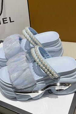 Women's Thick-Soled Height-Increasing Open-Toe Wedge Slippers - Casual Summer Beach Shoes