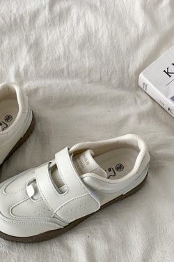 Women's Velcro Training White Shoes - Versatile Chic Soft-Soled Ugly-Cute Sneakers for Casual Sports Style