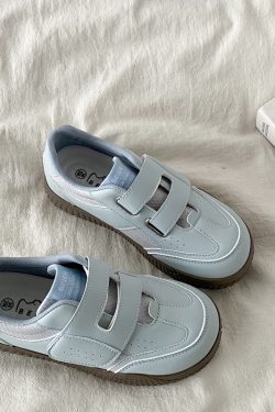 Women's Velcro Training White Shoes - Versatile Chic Soft-Soled Ugly-Cute Sneakers for Casual Sports Style