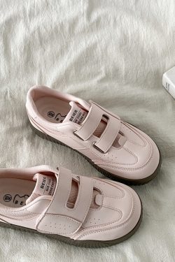 Women's Velcro Training White Shoes - Versatile Chic Soft-Soled Ugly-Cute Sneakers for Casual Sports Style