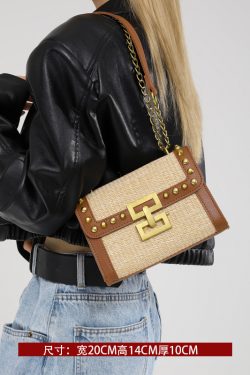 Women’s Woven Shoulder Bag - Casual Large Capacity for Spring/Summer 2025 Fashion