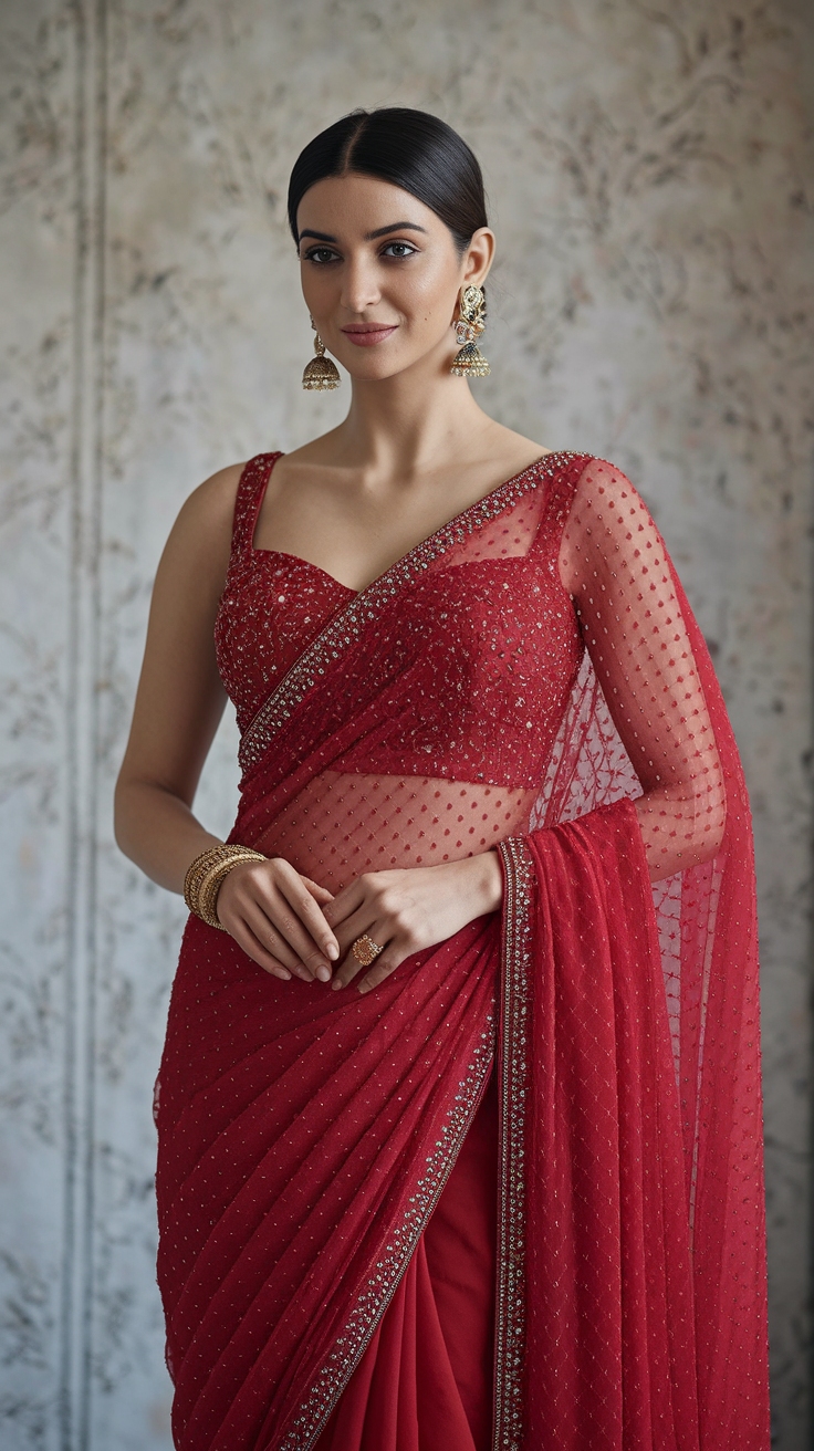 Anushka Sharma Red Saree: A Timeless Fashion Statement outfit idea