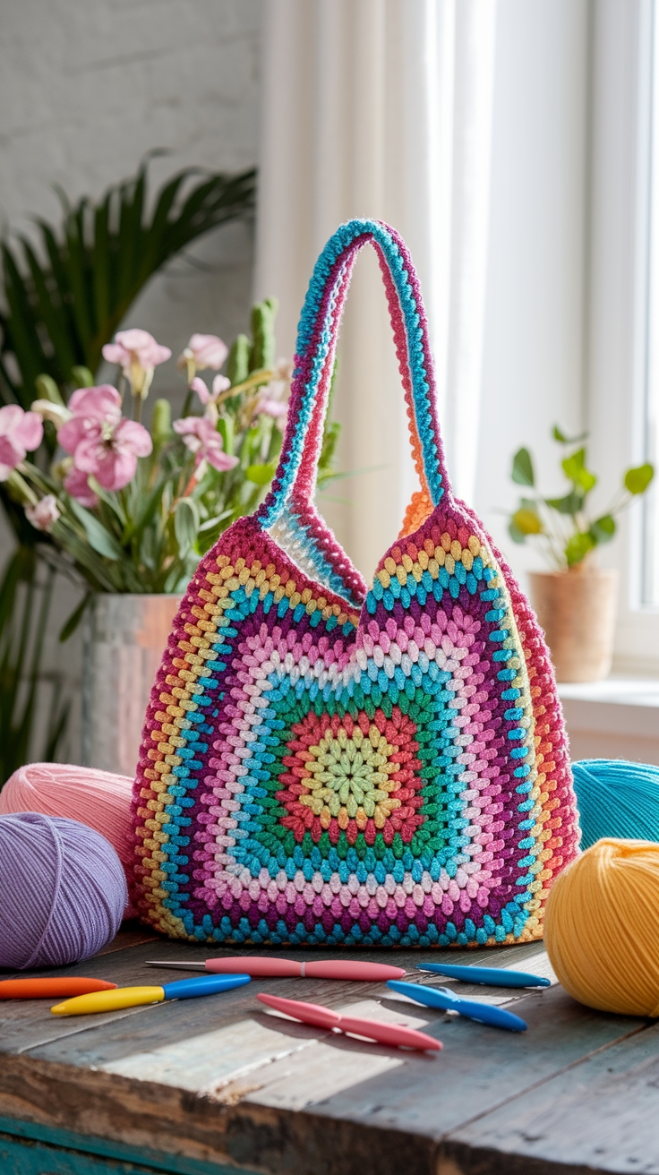 Charming Crochet Bag Granny Square Ideas to Try outfit idea