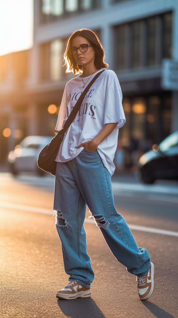 Lowrise Baggy Jeans: The Must-Have Trend Today outfit idea