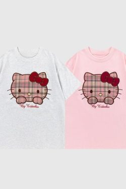 Style Core Aesthetics, New Style Trends Cute Cat Pattern Printed Tee