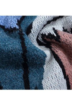 Style Core Aesthetics, New Style Trends Cute Shark Pattern Turtleneck Sweater