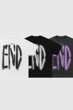 Style Core Aesthetics, New Style Trends Graffiti Letter Printed Tee
