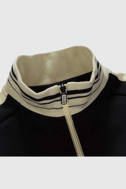 Style Core Aesthetics, New Style Trends Retro Colorblock Track Jacket