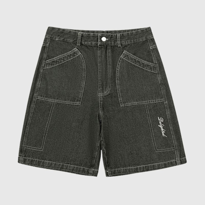 Style Core Aesthetics, New Style Trends Vintage Distressed Solid Jorts
