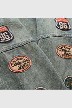 Style Core Aesthetics, New Style Trends Vintage Embroidered Denim Jacket