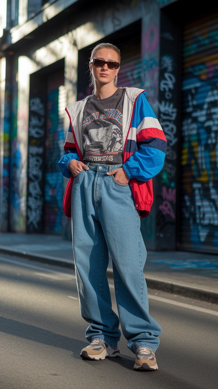 90s Fashion Baggy Jeans: A Timeless Trend Returns outfit idea