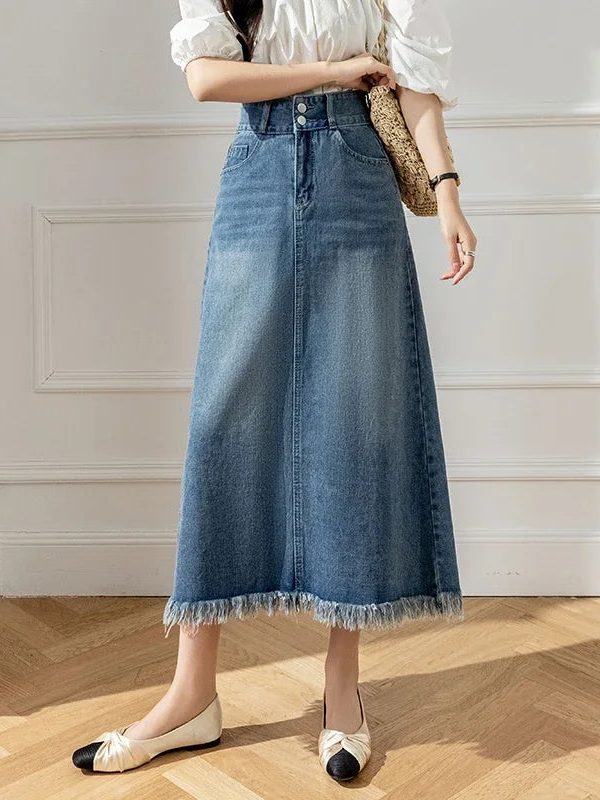 A-Line Midi Skirt
