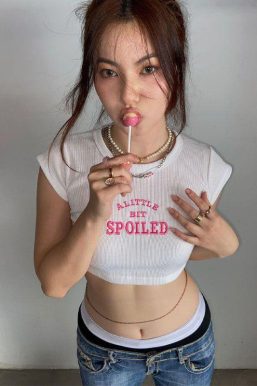 A Little Bit Spoiled Crop Top