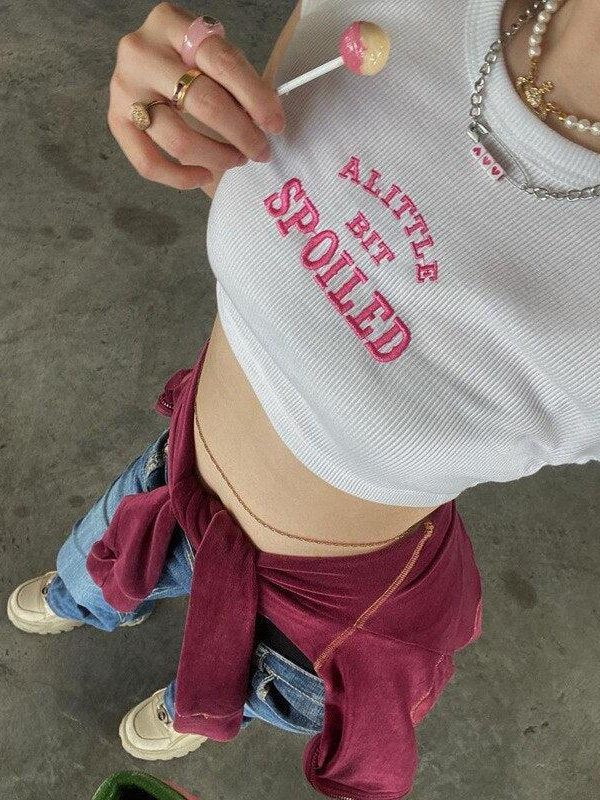A Little Bit Spoiled Crop Top