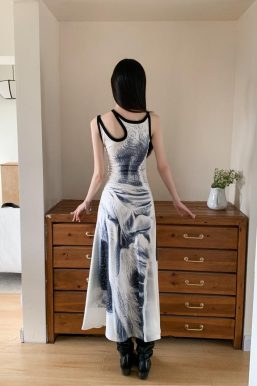 Abstract Maxi Dress