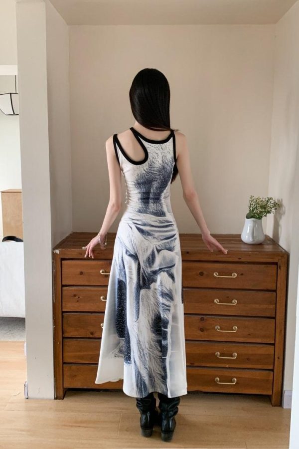 Abstract Maxi Dress