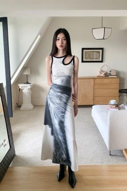 Abstract Maxi Dress