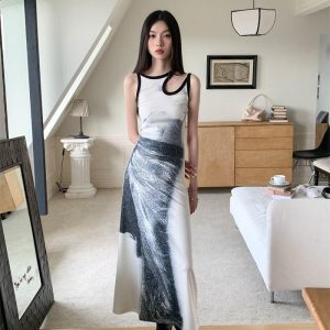 Abstract Maxi Dress