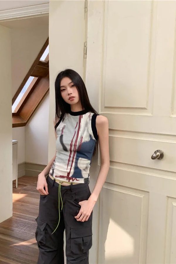Abstract Printed Tank Top