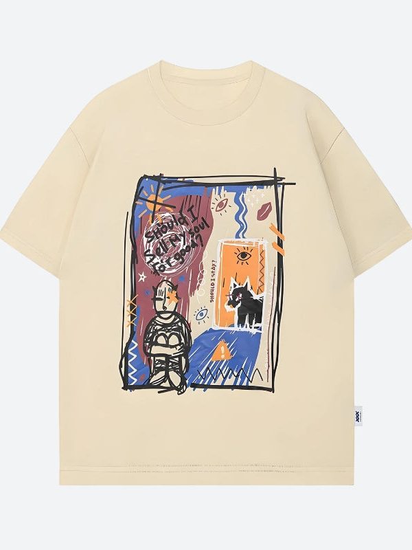 Abstract Sketch Graphic Tee