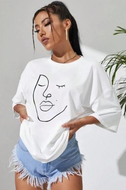 Abstract Woman Face Tee