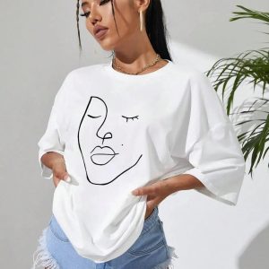 Abstract Woman Face Tee