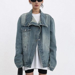 Acubi Asymmetrical Denim Jacket