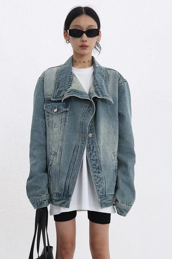 Acubi Asymmetrical Denim Jacket