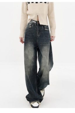 Acubi Wide Leg Dark Jeans