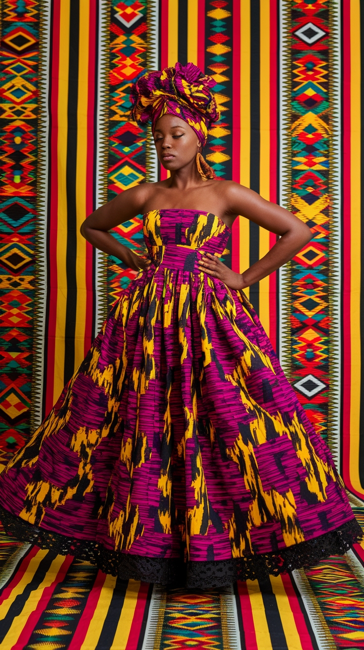 African Maxi Dresses with Lace: Adding Elegance to Your Look outfit idea