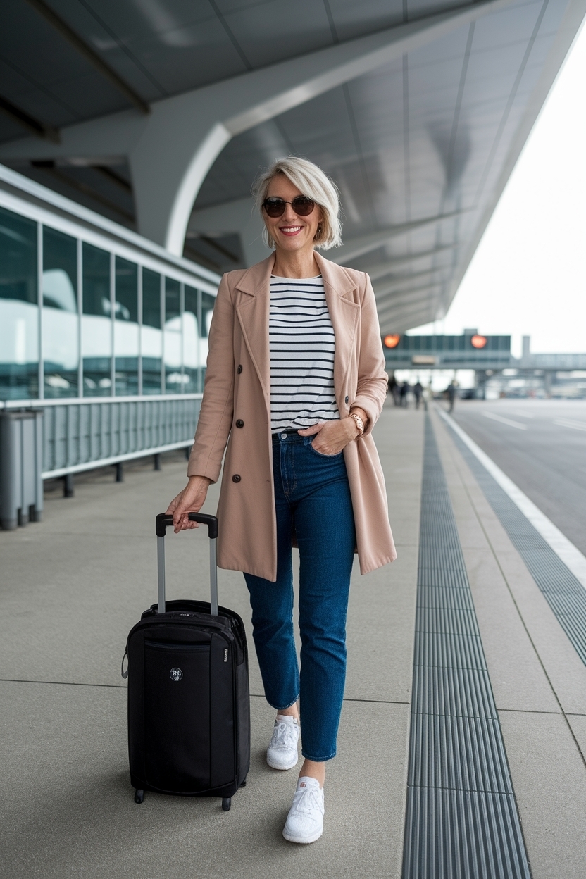 Airport Outfit for Women Over 40 Casual: Relaxed Elegance outfit idea