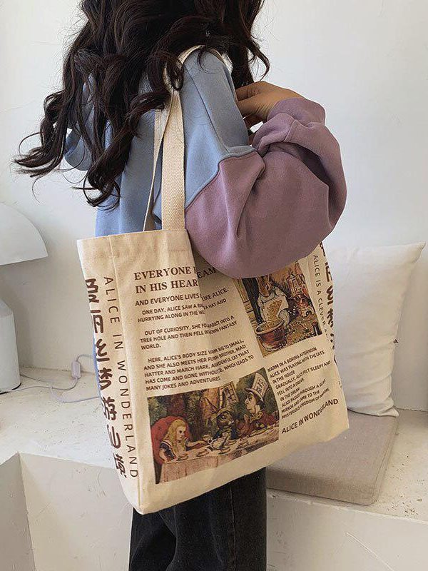 Alice in Wonderland Cloth Bag