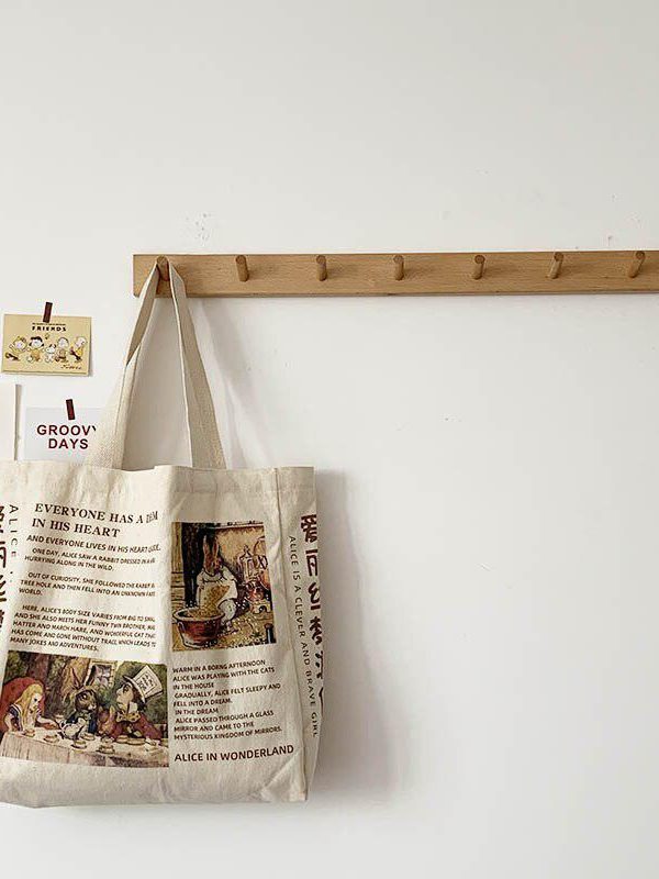 Alice in Wonderland Cloth Bag