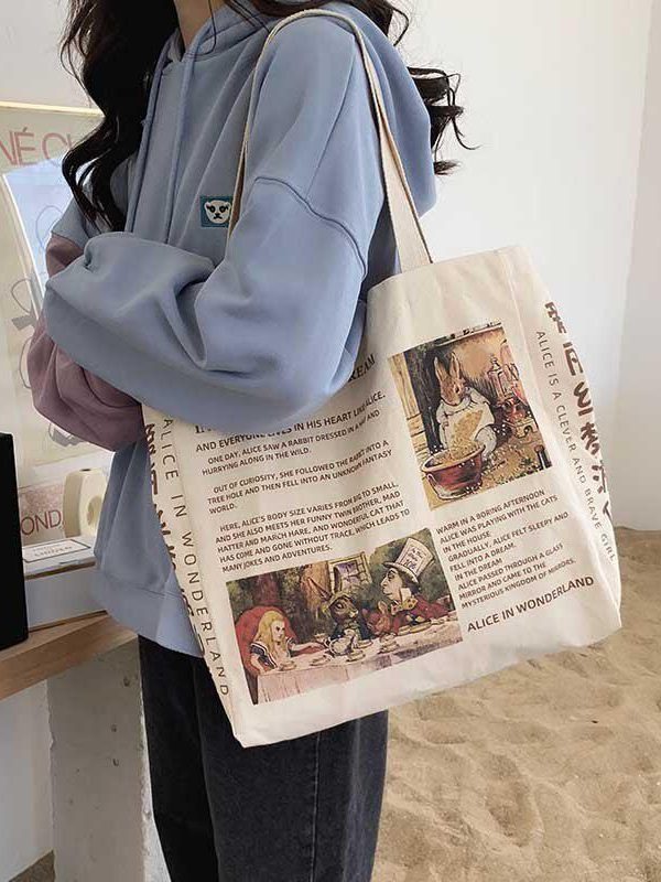 Alice in Wonderland Cloth Bag