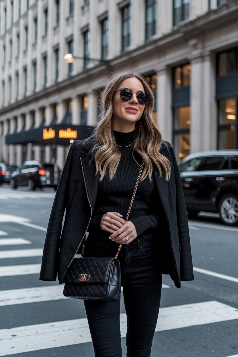 All Black Date Night Outfit for a Chic Look outfit idea